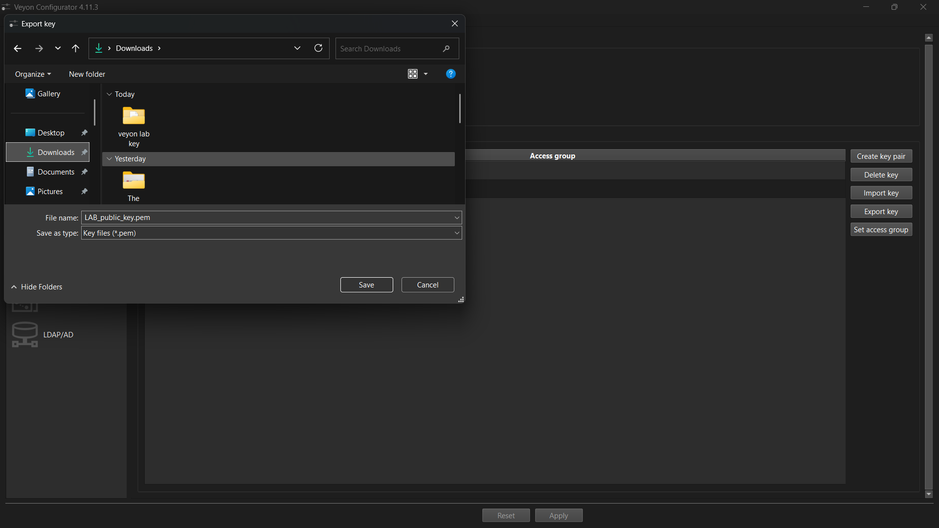 Langkah 7: Export Public Key (LAB_public_key.pem)
